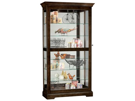 Howard Miller Hardwood Espresso Curio Display Cabinet