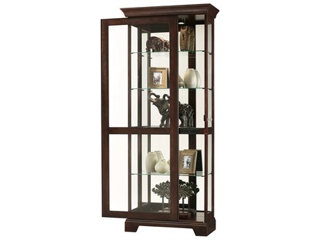 Howard Miller Berends Hardwood Espresso Curio Display Cabinet