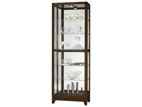 Howard Miller Luke Hardwood Espresso Curio Display Cabinet