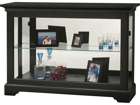 Howard Miller Underhill Hardwood Black Satin Curio Display Cabinet