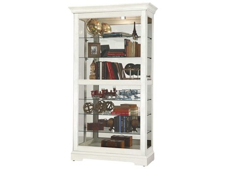 Howard Miller Tyler Hardwood Aged Linen Curio Display Cabinet