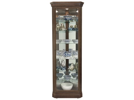 Howard Miller Hardwood Aged Auburn Curio Display Cabinet