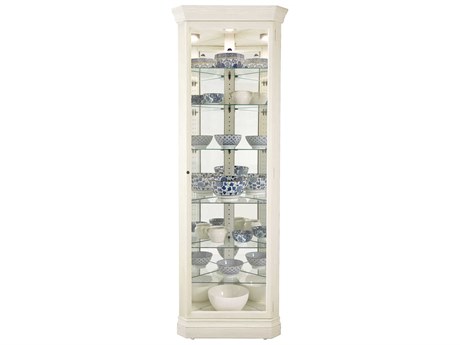 Howard Miller Hardwood Aged Linen Curio Display Cabinet