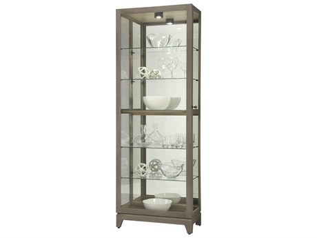 Howard Miller Luke Hardwood Aged Grey Display Cabinet