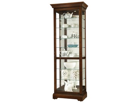 Howard Miller Chesterbrook Hardwood Cherry Bordeaux Curio Display Cabinet