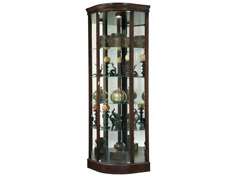 Howard Miller Marlowe Hardwood Espresso Curio Display Cabinet