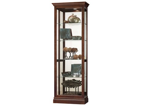 Howard Miller Traditional Cherry Bordeaux Wood Cherry Curio Cabinet