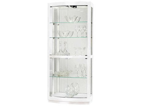Howard Miller Bradington Hardwood Gloss White Curio Display Cabinet
