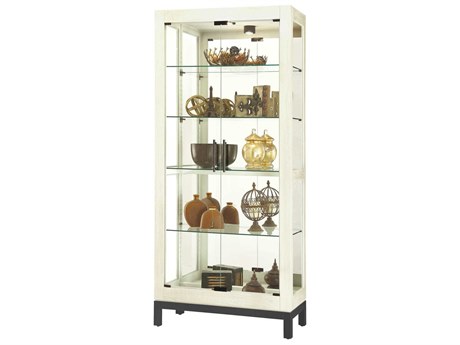 Howard Miller Quinn Hardwood Aged Linen Curio Display Cabinet