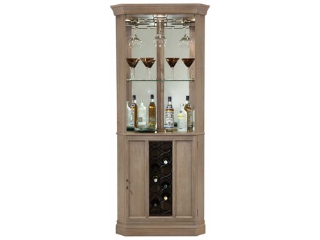 Howard Miller Piedmont Hardwood Aged Grey Display Cabinet