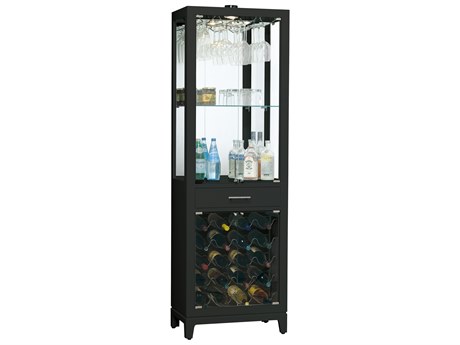 Howard Miller Samson III Black Hardwood Bar Cabinet