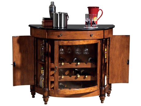 Howard Miller Merlot Brown Umber Wood Wine Cabinet