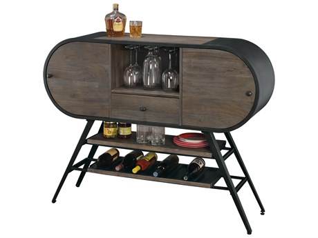 Howard Miller Octavia Gray Hardwood Bar Cabinet
