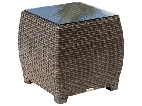Hospitality Rattan Outdoor Fiji 22 Wide Wicker Square End Table