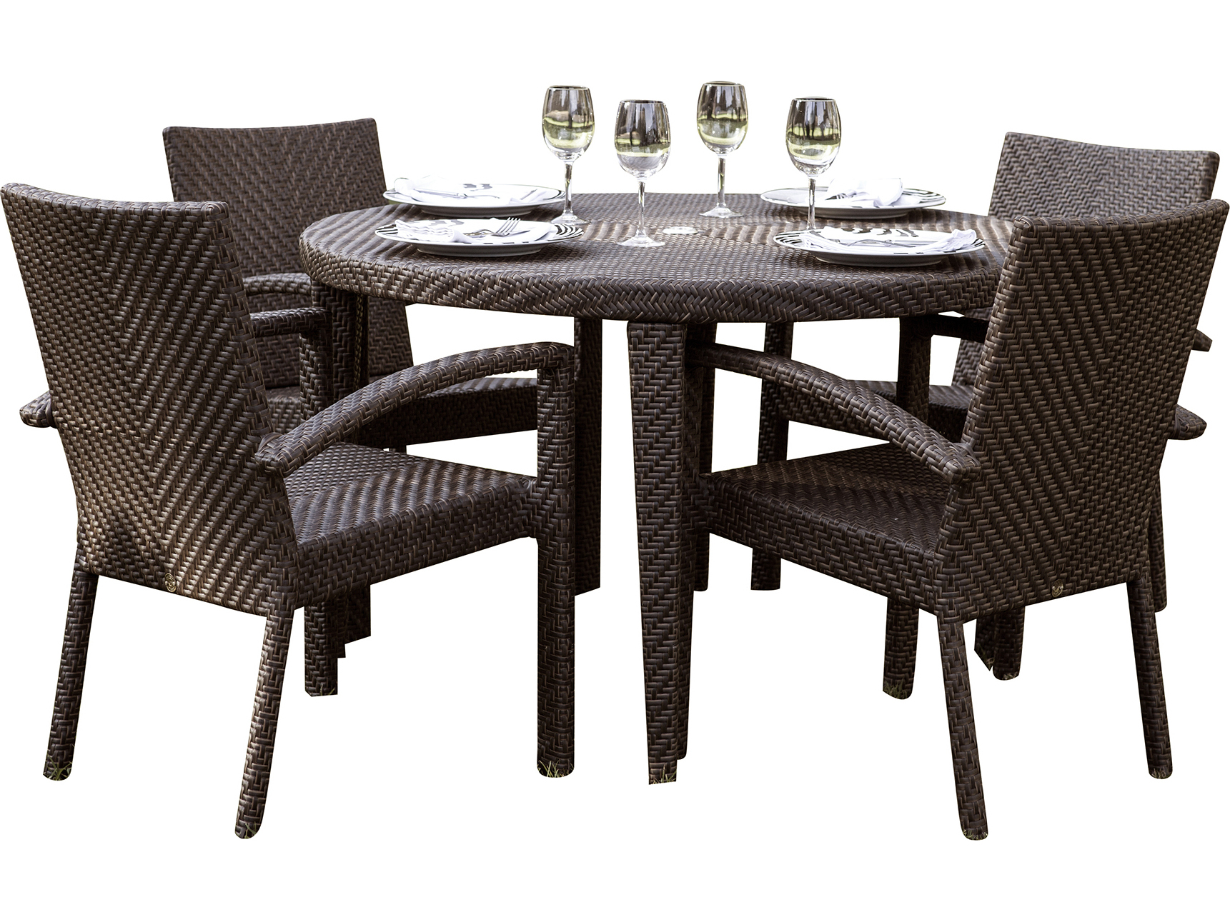 java rattan dining set