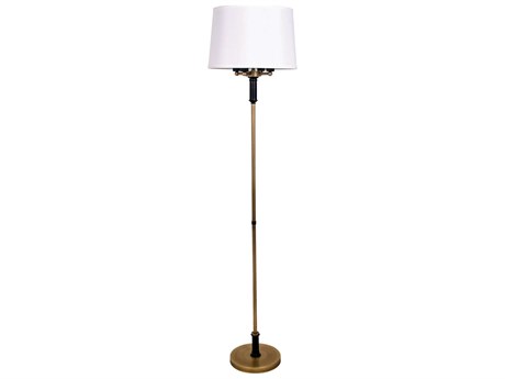 Frederick Cooper Hearst 44 Tall Gold Black Paint Brass Floor Lamp