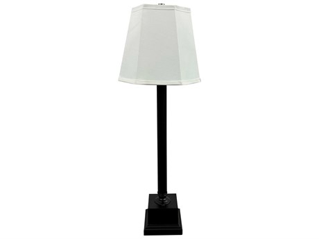 House of Troy Bristol Black White Linen Hardback Buffet Lamp