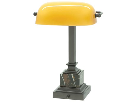 House of Troy Shelburne Mahogany Bronze Mohagany Desk Lamp
