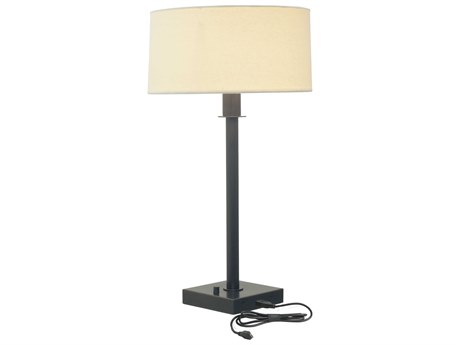 House of Troy Franklin Bronze Table Lamp with Full Range Dimmer and USB Port