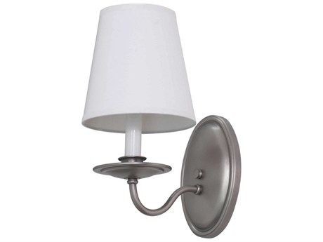House of Troy Lake Shore 1-Light Satin Pewter Wall Sconce