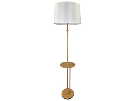 House of Troy Lyndon Off White Linen Hardback Floor Lamp