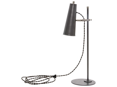 House of Troy Norton Granite With Satin Nickel Accents Gray LED Desk Lamp