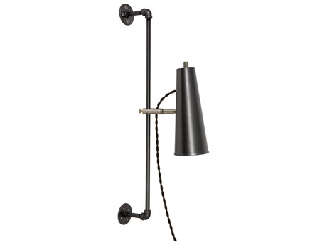 House of Troy Norton 1-Light Granite Satin Nickel Accents Gray LED Wall Sconce