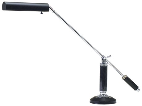 House of Troy Grand Piano Desk Paino Black & Chrome Lamp