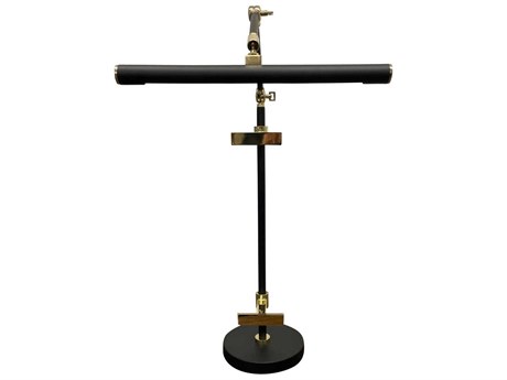 House of Troy River North Black Polished Brass Desk Lamp