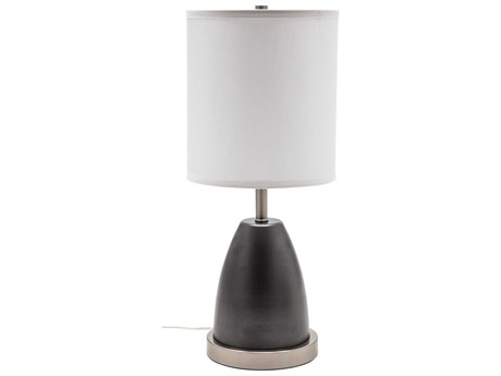 House of Troy Rupert Granite With Satin Nickel Accents Gray Table Lamp