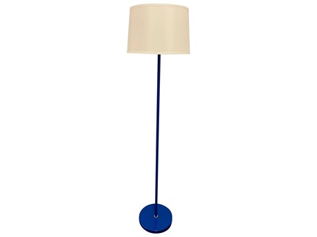 House of Troy Sawyer Cobalt Satin Nickel Blue Floor Lamp