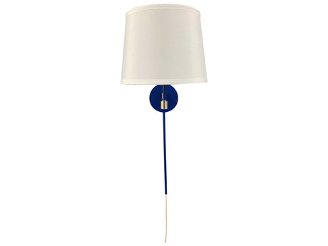 House of Troy Sawyer 1-Light Cobalt Satin Nickel Blue Wall Sconce
