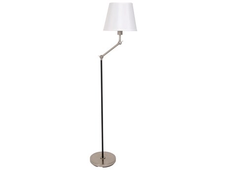 House of Troy Taylor Black Satin Nickel Floor Lamp
