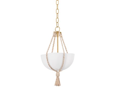 Hudson Valley Amberley 1-Light Vintage Gold Leaf Bowl Mini Pendant