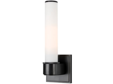 Hudson Valley Mill 1-Light Old Bronze Off White Glass Wall Sconce