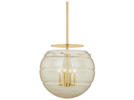 Hudson Valley Gill 4-Light Aged Brass Globe Pendant