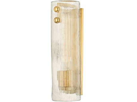 Hudson Valley Prospect Park 1-Light Aged Brass Glass Wall Sconce