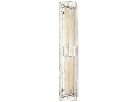 Hudson Valley Prospect Park 2-Light Polished Nickel Glass Wall Sconce