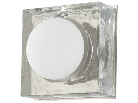 Hudson Valley Mackay 1-Light Polished Nickel Glass LED Wall Sconce