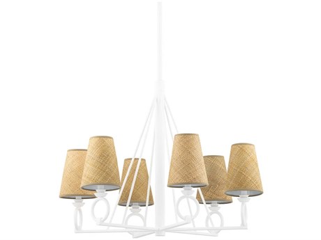 Hudson Valley Pendelton 6-Light White Plaster Chandelier