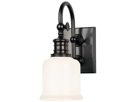 Hudson Valley Keswick 1-Light Old Bronze Off White Glass Wall Sconce