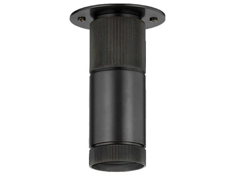 Hudson Valley Dighton 1-Light Distressed Bronze Black Cylinder Flush Mount