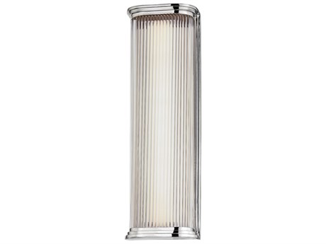 Hudson Valley Newburgh 1-Light Polished Nickel Glass LED Wall Sconce