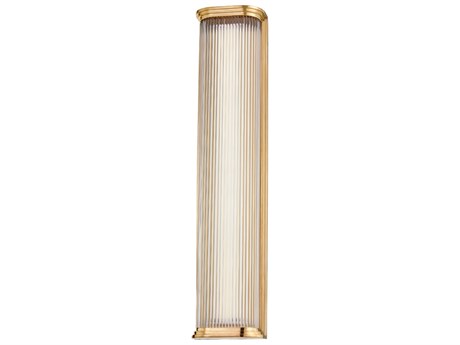 Hudson Valley Newburgh 1-Light Aged Brass Glass LED Wall Sconce