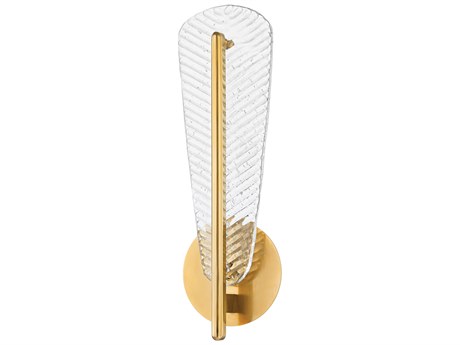 Hudson Valley Passaic 1-Light Aged Brass Wall Sconce