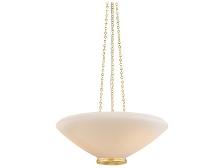 Hudson Valley Awosting 3-Light Aged Brass Pendant