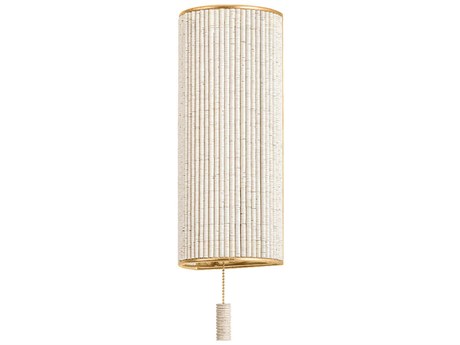 Hudson Valley Hampden 1-Light Vintage Gold Leaf Wall Sconce