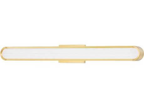 Hudson Valley Starkey 1-Light Aged Brass Clear Glass LED Vanity Light