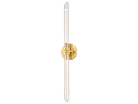 Hudson Valley Knighton 2-Light Aged Brass Vanity Light