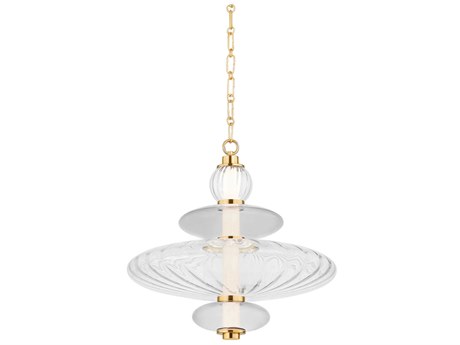 Hudson Valley Williams 1-Light Aged Brass Pendant